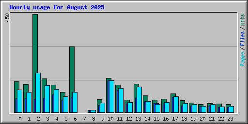 Hourly usage for August 2025