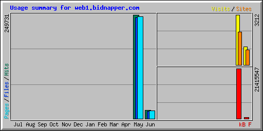 Usage summary for web1.bidnapper.com